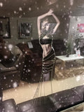 Liquid Art Mirror Frame Starstruck Model in Rain Wall Hanging Picture