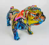 Multicolour Graffiti Small British Bulldog Ornament