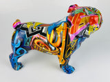 Multicolour Graffiti Small British Bulldog Ornament