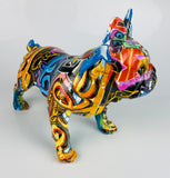 Multicolour Graffiti French Bulldog Ornament