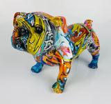 Multicolour Graffiti Small British Bulldog Ornament