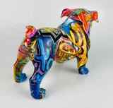 Multicolour Graffiti Small British Bulldog Ornament