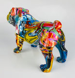 Multicolour Graffiti Small British Bulldog Ornament