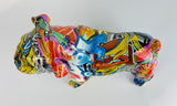 Multicolour Graffiti Small British Bulldog Ornament