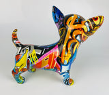 Multicolour Graffiti Chihuahua Puppy Dog Ornament
