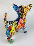 Multicolour Graffiti Chihuahua Puppy Dog Ornament
