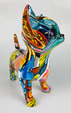 Multicolour Graffiti Chihuahua Puppy Dog Ornament