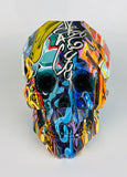 Multicolour Graffiti Skull Ornament