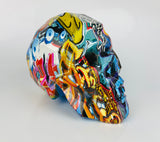 Multicolour Graffiti Skull Ornament