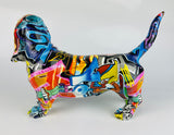 Multicolour Graffiti Basset Hound Ornament