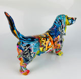 Multicolour Graffiti Basset Hound Ornament