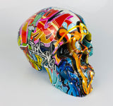 Multicolour Graffiti Skull Ornament