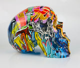 Multicolour Graffiti Skull Ornament
