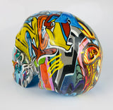 Multicolour Graffiti Skull Ornament
