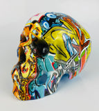 Multicolour Graffiti Skull Ornament