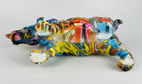 Multicolour Graffiti Rhino Ornament