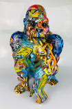 Multicolour Graffiti Gorilla Ornament