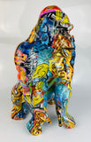 Multicolour Graffiti Gorilla Ornament