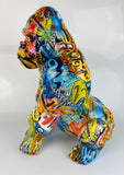 Multicolour Graffiti Gorilla Ornament