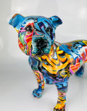 Multicolour Graffiti Small Staffordshire Bull Terrier Ornament