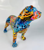Multicolour Graffiti Small Staffordshire Bull Terrier Ornament