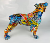 Multicolour Graffiti Small Staffordshire Bull Terrier Ornament