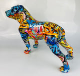 Multicolour Graffiti Small Staffordshire Bull Terrier Ornament