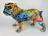 Multicolour Graffiti Large British Bulldog Ornament