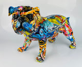 Multicolour Graffiti Large British Bulldog Ornament