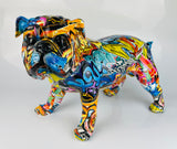 Multicolour Graffiti Large British Bulldog Ornament