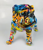 Multicolour Graffiti Large British Bulldog Ornament