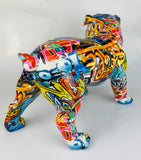 Multicolour Graffiti Large British Bulldog Ornament