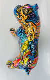 Multicolour Graffiti Large British Bulldog Ornament