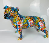 Multicolour Graffiti Large Staffordshire Bull Terrier Ornament