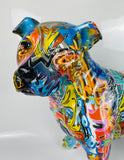 Multicolour Graffiti Large Staffordshire Bull Terrier Ornament