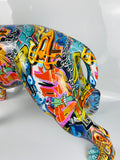 Multicolour Graffiti Large Staffordshire Bull Terrier Ornament