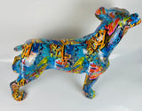 Multicolour Graffiti Large Staffordshire Bull Terrier Ornament