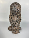 Brown Carved Wood Effect Owl Garden Ornament