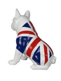 White Sitting British Bulldog Ornament