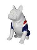 White Sitting British Bulldog Ornament