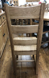 Weathered Oak Ladder Back Dining Chair