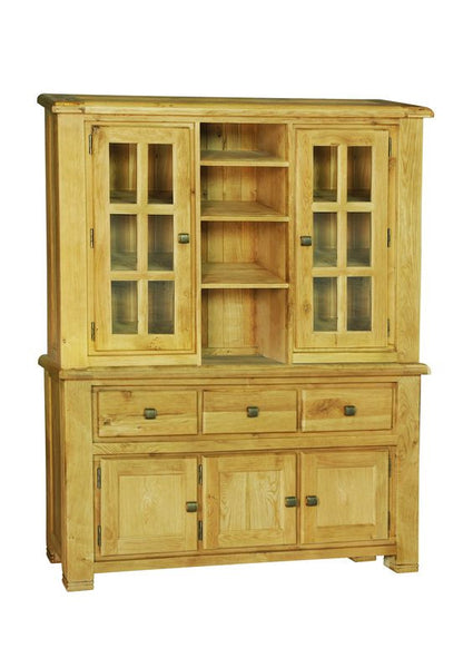 Weathered Oak Medium Buffet & Hutch