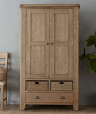 Warm Rustic Oak Effect Larder Unit