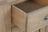 Warm Rustic Oak Effect Large Sideboard