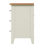 Fresh White with Oak Tops Low Bedside Cabinet