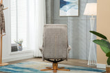 Marseille Swivel Fabric Recliner Chair & Stool - Wheat