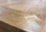 Reclaimed Oak Maxi Dining Table with Faux Leather Chair / Bench