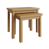 Oak & Hardwood Rustic Nest of 2 Tables