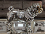 Silver Electroplated Standing Pug Ornament