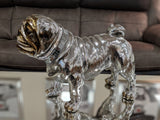 Silver Electroplated Standing Pug Ornament